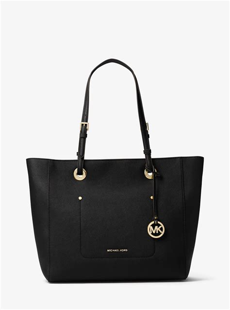 michael kors large saffiano leather|Michael Kors saffiano bag black.